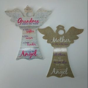 Grandma Mother Angels Set 2016 Collection Home Decor Angel Gray White Tan